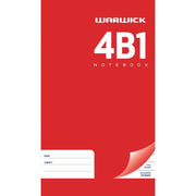 Warwick Notebook 4B1 64 Leaf Hard Cover Ruled 7mm 165x100mm - Cafe Supply