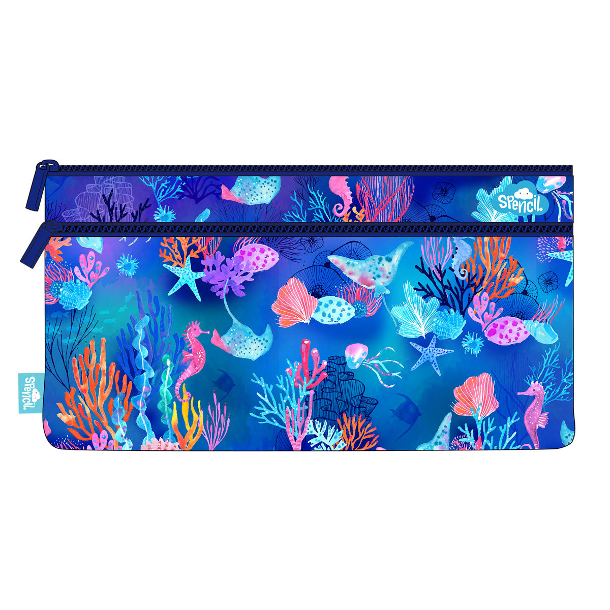 Spencil Coral Garden Pencil Case 340 X 170mm - Cafe Supply