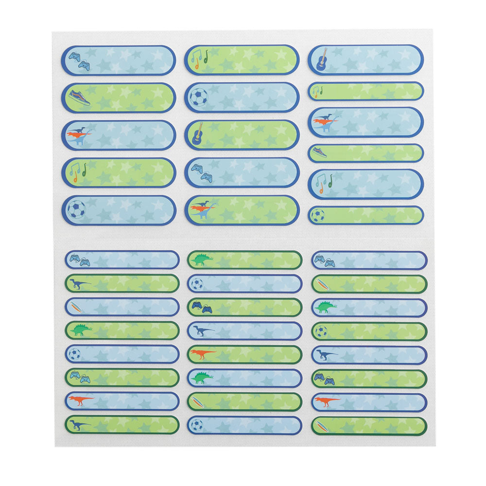 Spencil Write and Iron On Name Labels 40pk Blue - Cafe Supply