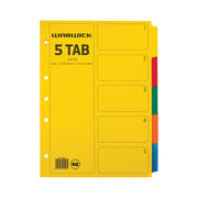Warwick Divider 15Z8 A4 5 Tab Coloured - Cafe Supply