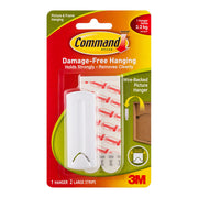 Command Picture Hanger 17041 Large White Wire-Backed Pk/1