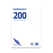 Warwick Pad A4 Value 200 Leaf Ruled 7mm - Cafe Supply