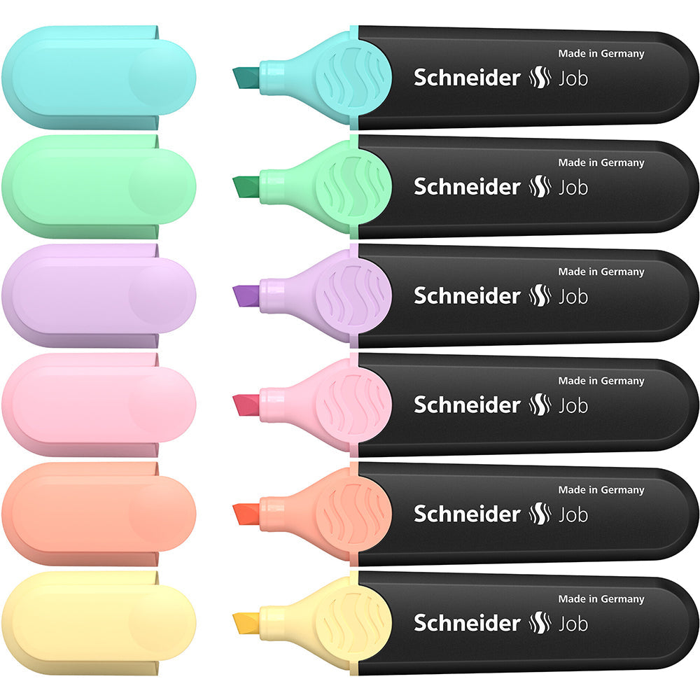 Schneider Highlighter Job Pastel Assorted Wallet 6 pieces - Cafe Supply