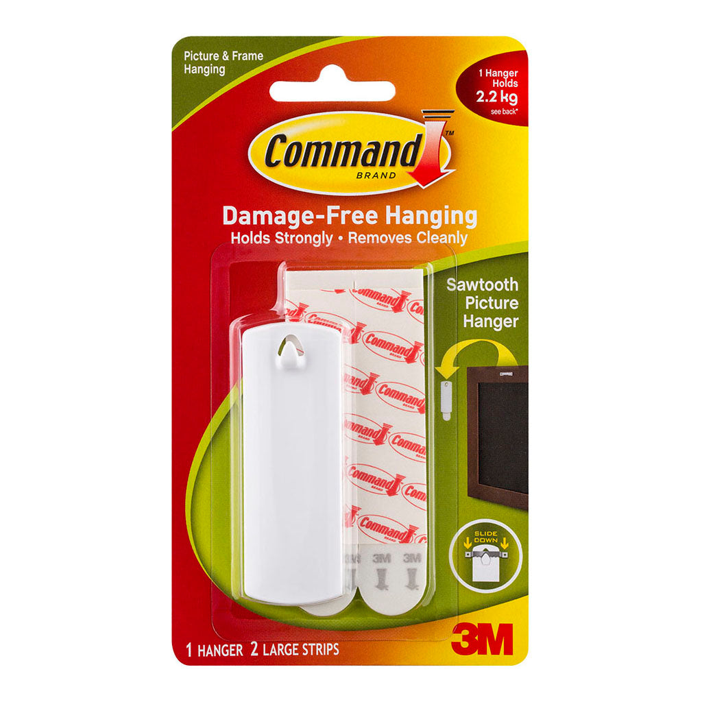 Command Picture Hanger 17040 Large White Sawtooth Pk/1