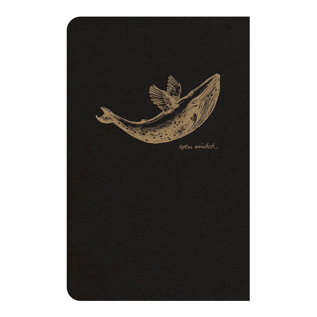 Flying Spirit Sewn Notebook 9x14cm Black