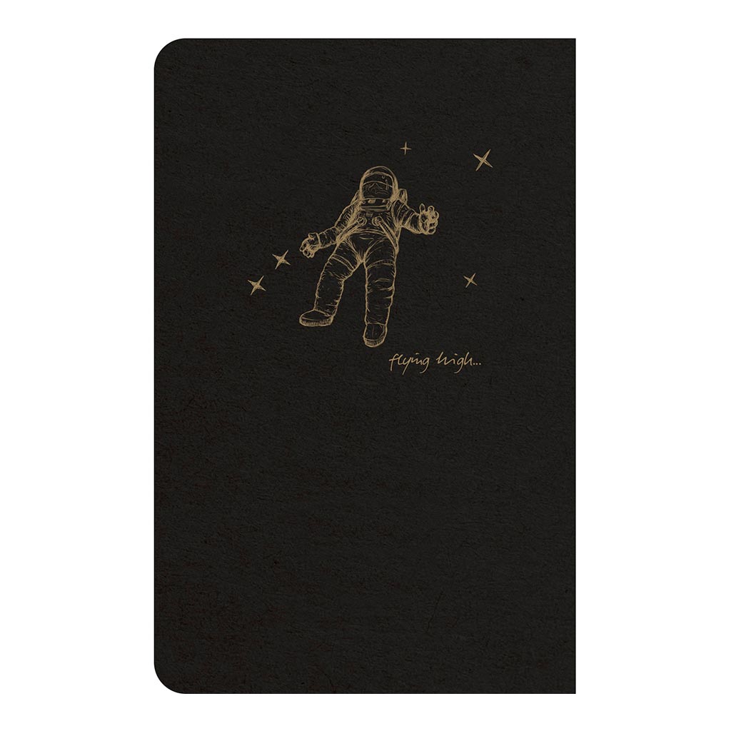 Flying Spirit Sewn Notebook 9x14cm Black