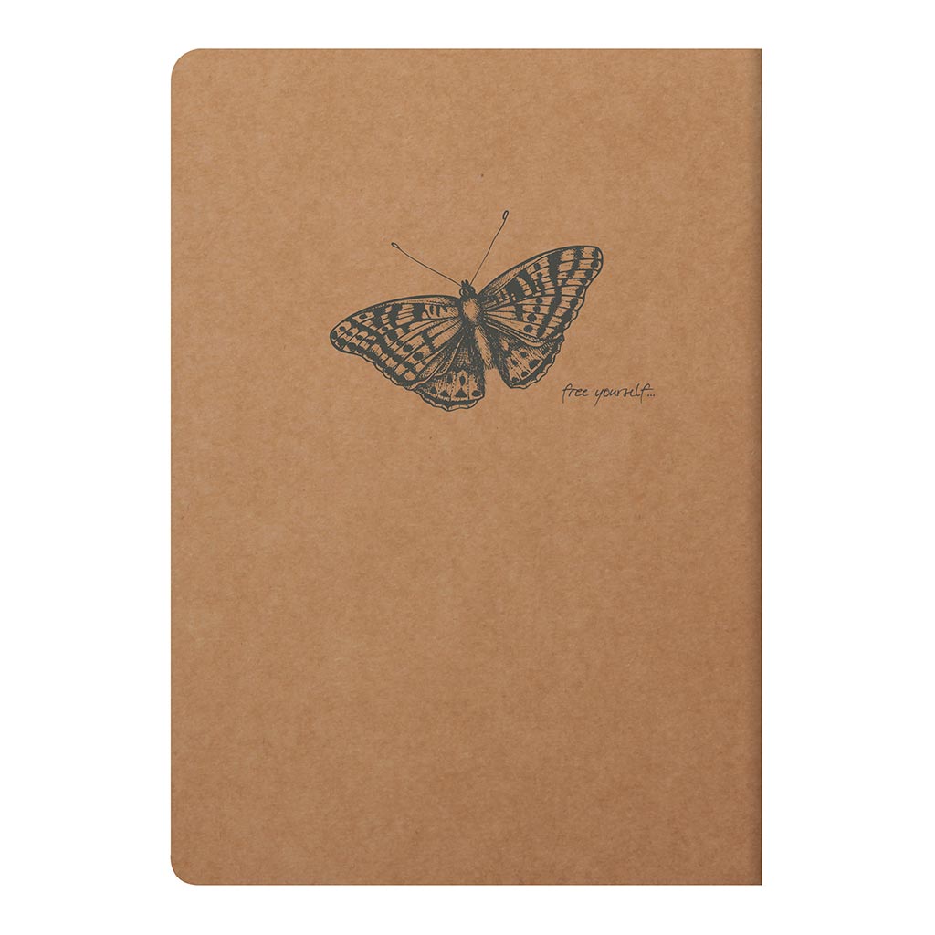 Flying Spirit Sewn Notebook A5 Kraft