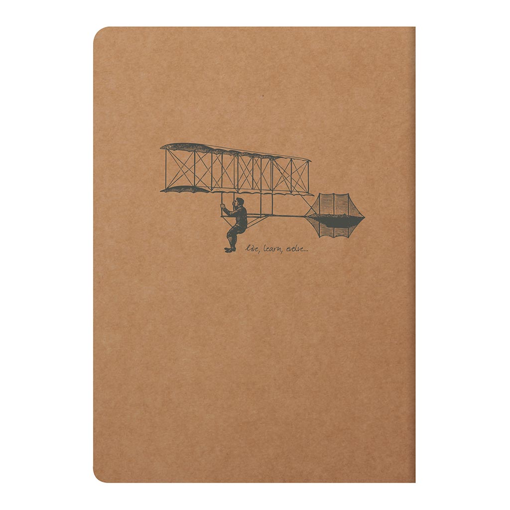 Flying Spirit Sewn Notebook A5 Kraft