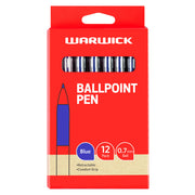 Warwick Pen Ballpoint Blue Retractable 0.7mm Box 12 Comfort Grip - Cafe Supply