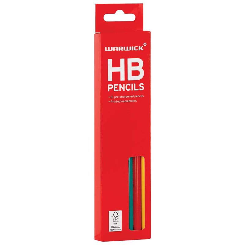 Warwick HB Pencil Pack 12 Hexagonal - Cafe Supply