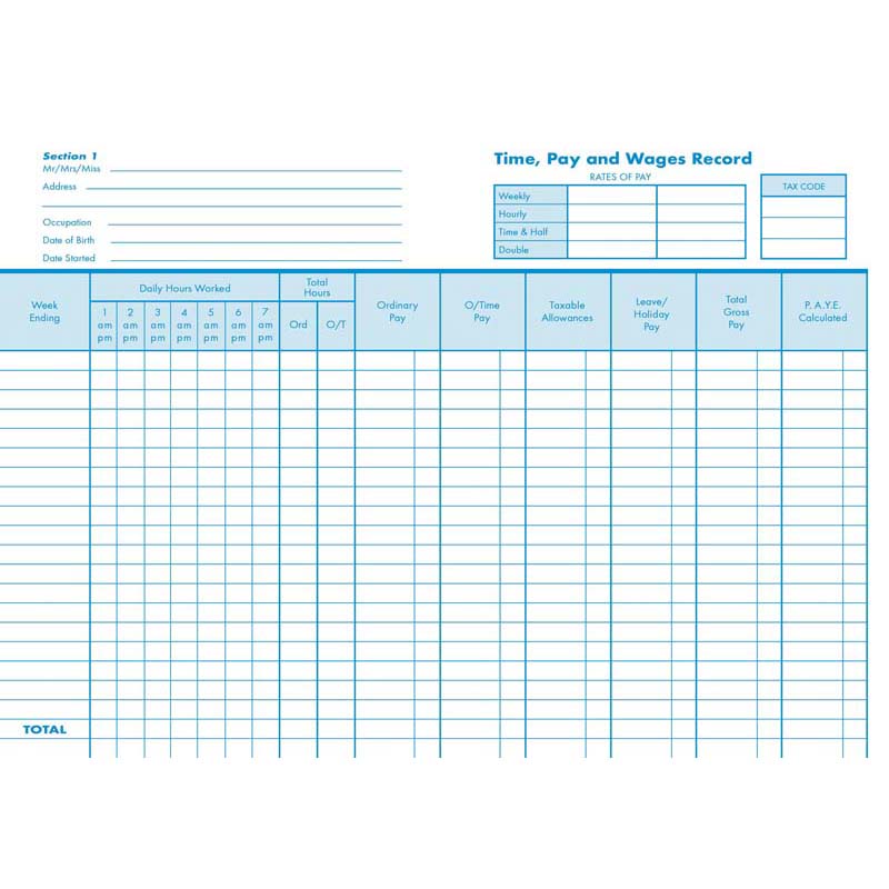 Collins Wage Book A5 Limp Cover 64lf - Cafe Supply