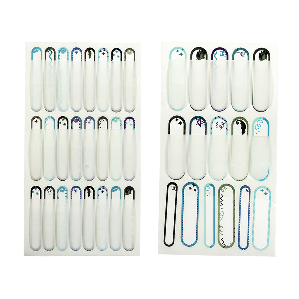 Spencil Write And Stick On Name Labels 40Pk Cool Blues - Cafe Supply