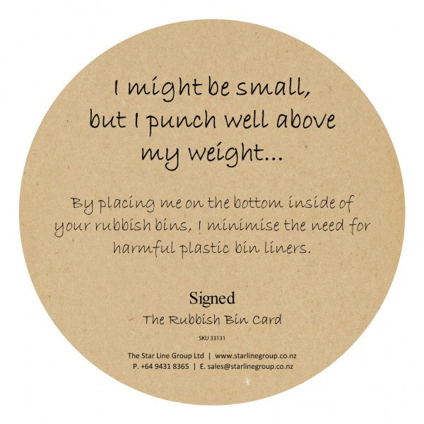 Rubbish Bin Base Card for 205mmDia Bins - Cafe Supply