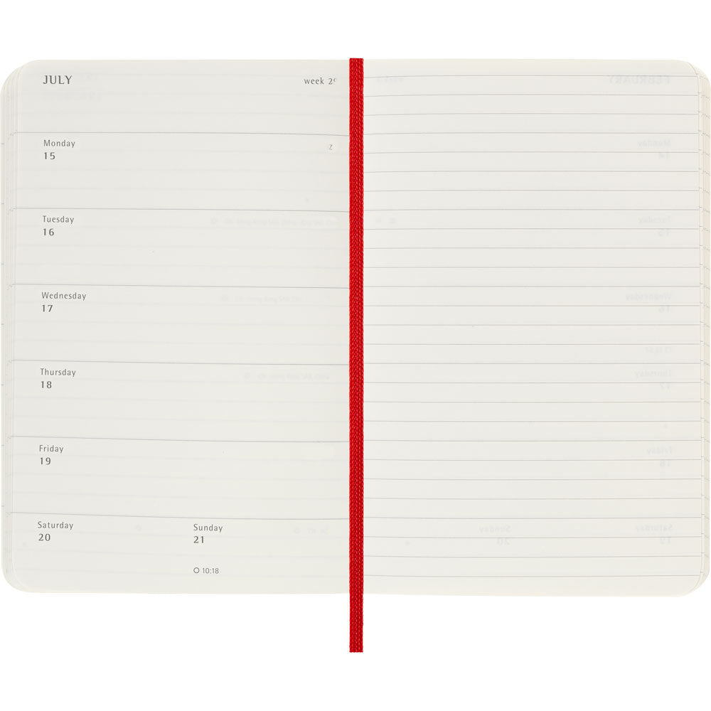 Moleskine Diary 12 Month Weekly + Notes SC Pocket Scarlet Red