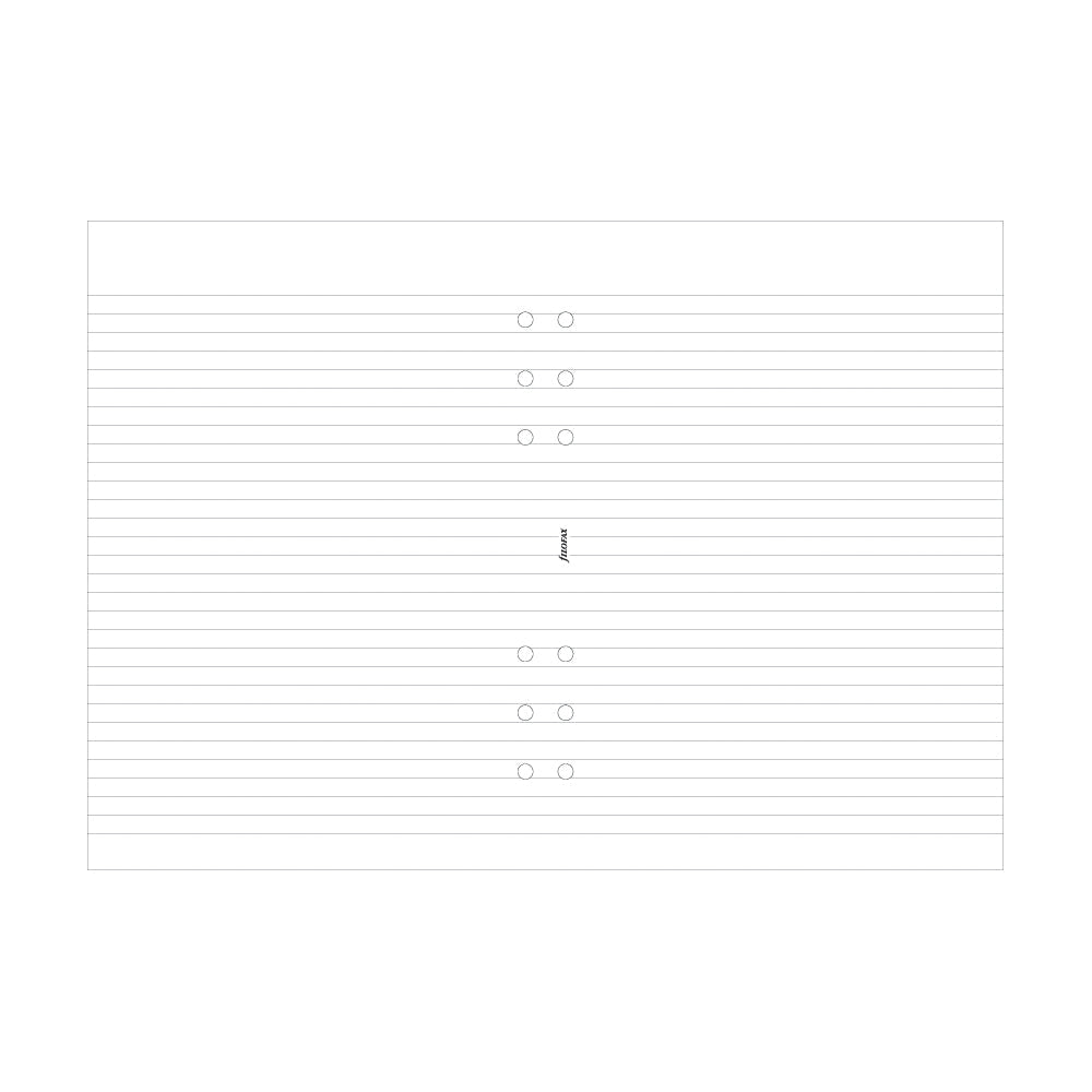 Filofax A5 White Lined Notepad Refill 50 Sheets - Cafe Supply