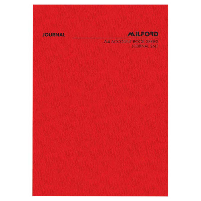 Milford A4 Journal 26 Leaf Limp Account Book - Cafe Supply