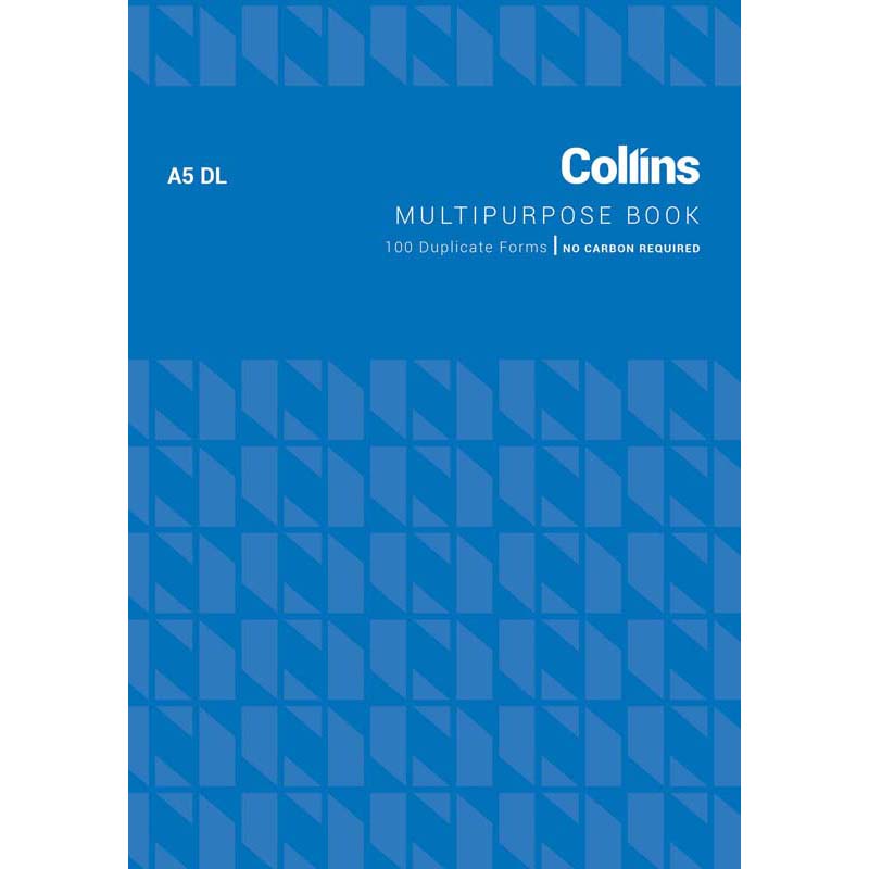 Collins Multipurpose A5DL Duplicate No Carbon Required - Cafe Supply
