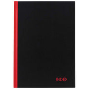 Milford Notebook Indexed Red & Black A6 100lf - Cafe Supply