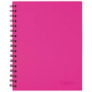 Collins Notebook Wiro 225x175 Shocking Pink 100 Leaf Side Opening - Cafe Supply