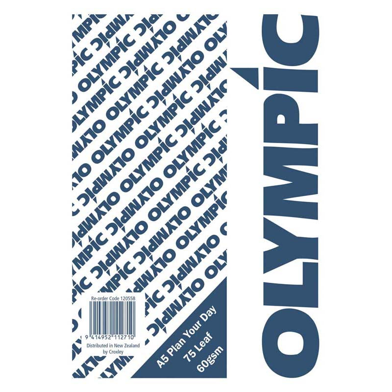 Olympic Pad A5 Plan Your Day 75 Leaf 60gsm - Cafe Supply