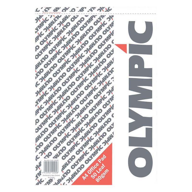 Olympic Pad A4 Office 50 Leaf 80gsm - Cafe Supply