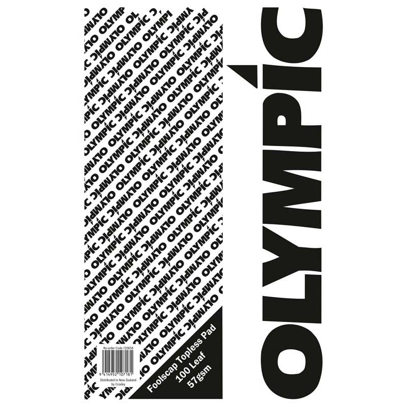 Olympic Topless Pad Foolscap 100 Leaf 60gsm - Cafe Supply