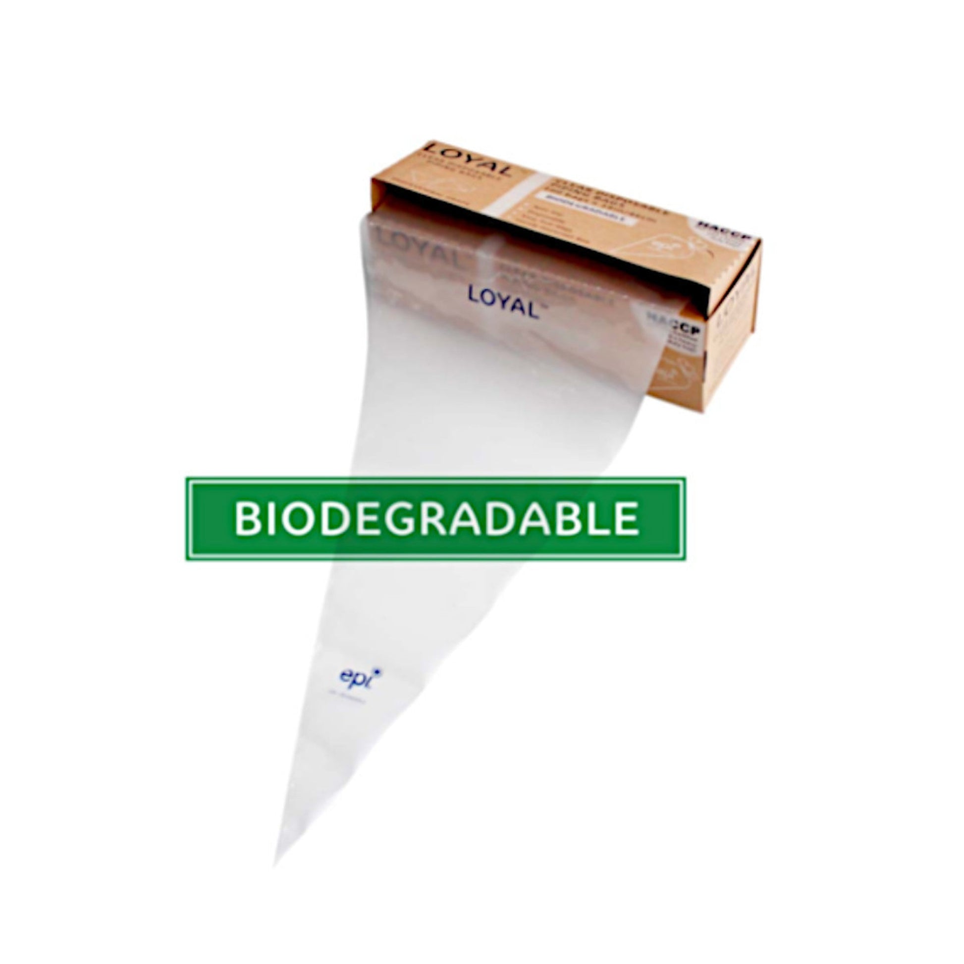 12" (300mm) Disposable Non Slip Clear Bags (100) - Cafe Supply