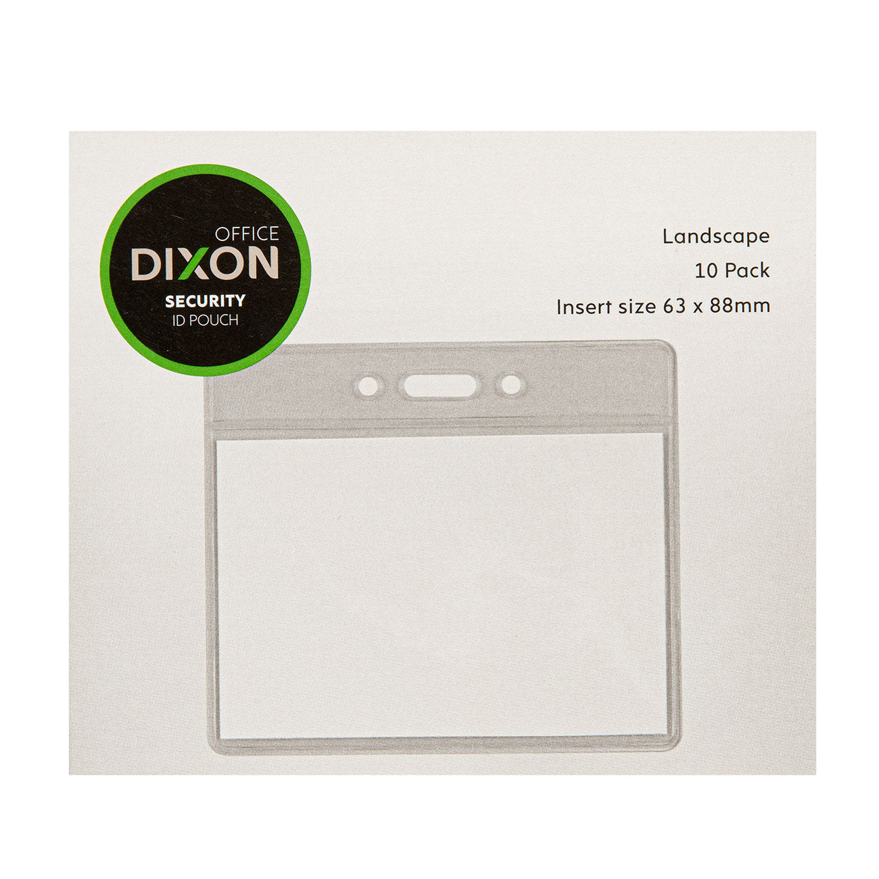 Dixon ID Pouch Landscape Pack 10 Soft Clear - Cafe Supply