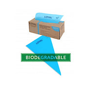 12" (300mm) Disposable Non Slip Blue Bags (100) - Cafe Supply