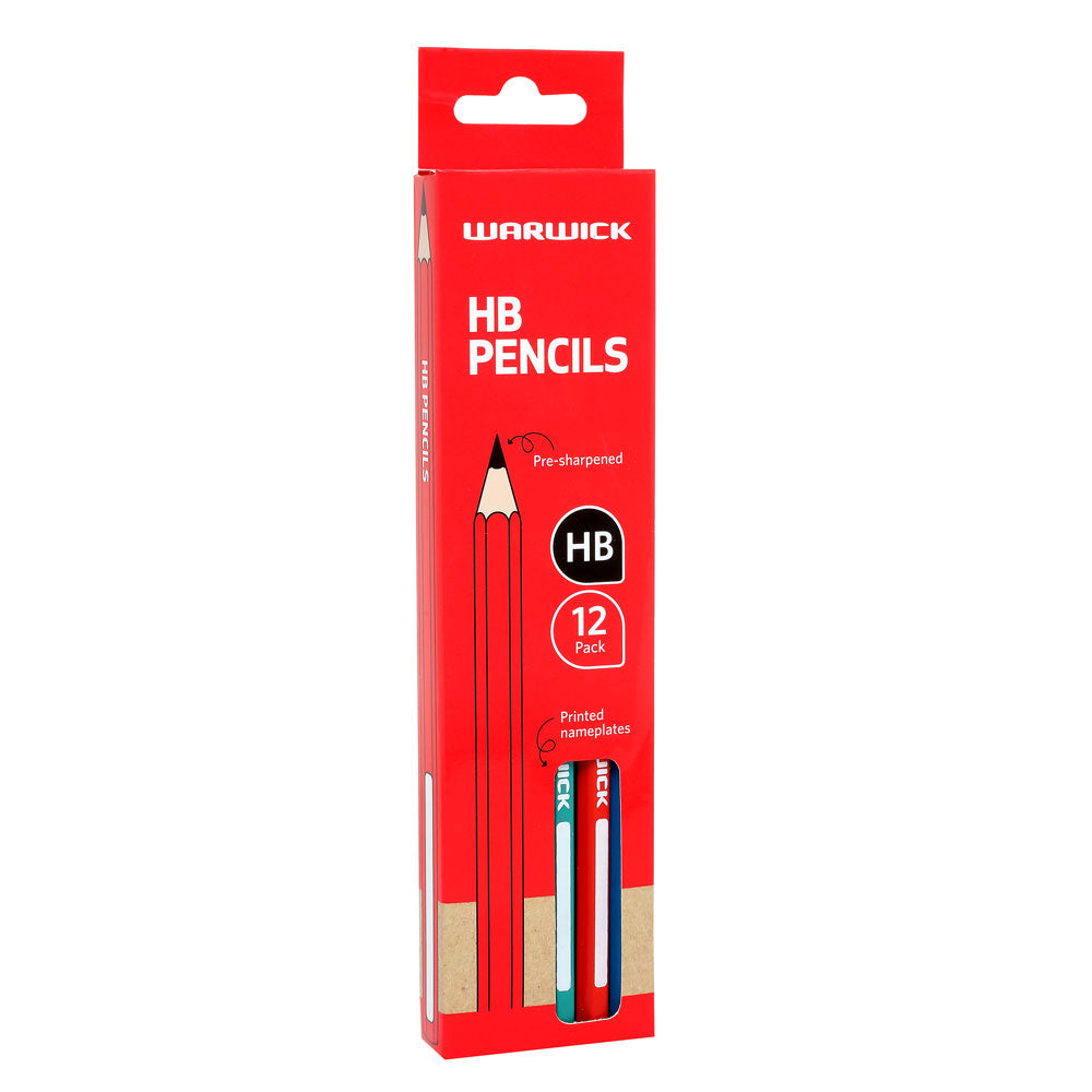 Warwick HB Pencil Pack 12 Hexagonal - Cafe Supply