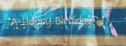 Cake Band Happy Birthday Blue/Gold 63mm (7m) - Cafe Supply