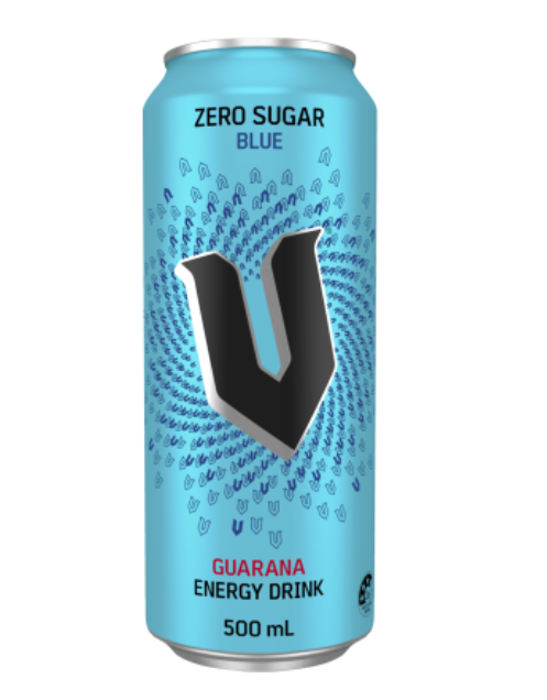 V Zero Sugar Blue Guarana Energy Drink 500ml - Cafe Supply