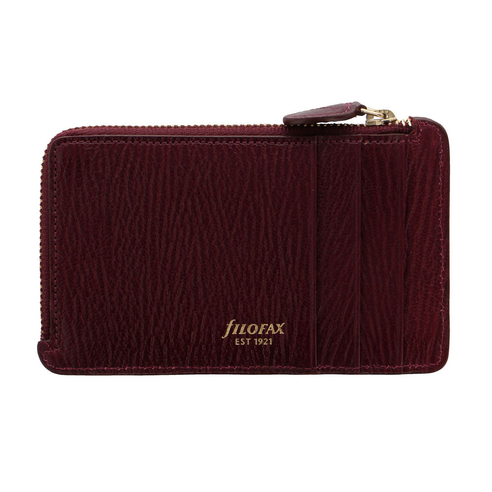 Filofax 1921 Chester Zip Card Holder Red - Cafe Supply