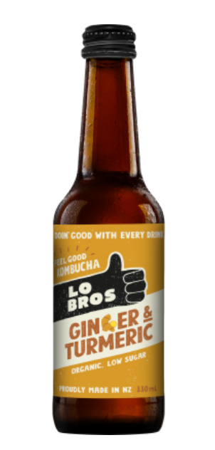 Lo Bros Ginger & Turmeric Kombucha 330ml