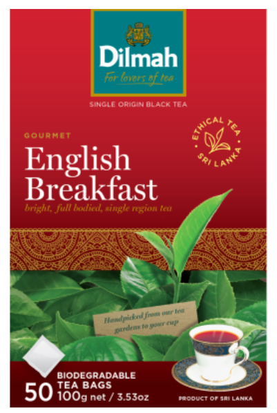 Dilmah English Breakfast Biodegradable Tea Bags 50pk