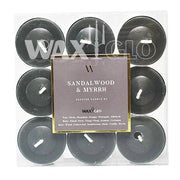 'W' SCENTED RANGE 4 HOUR TEALIGHT (9pk) - SANDALWOOD & MYRRH - Cafe Supply