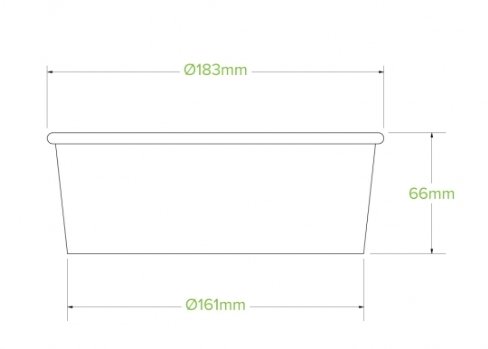1,300ML EXTRA LARGE KRAFT BIOBOWL - Cafe Supply