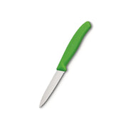 Paring Knife, Green Nylon Handle (8cm Serrated Blade) - Cafe Supply