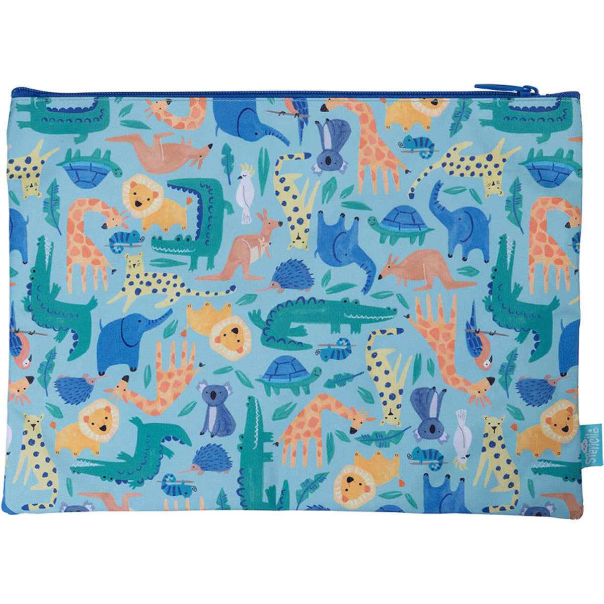 Spencil Safari Puzzle Junior A4 Twin Zip Pencil Case - Cafe Supply