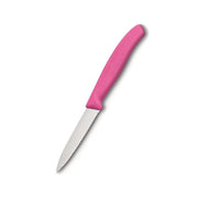 Paring Knife, Pink Nylon Handle (8cm Serrated Blade) - Cafe Supply