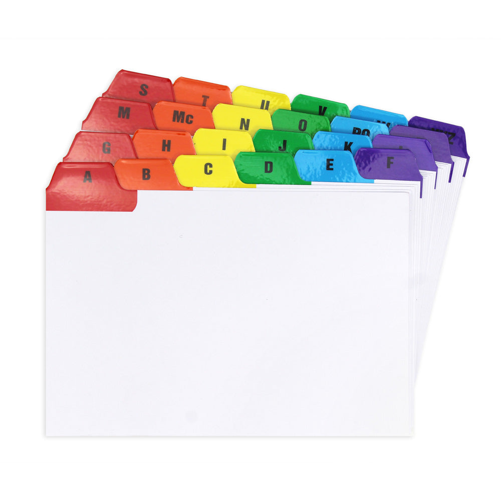 Silvine Guide Cards 6x4 A-Z Coloured Tabs - Cafe Supply