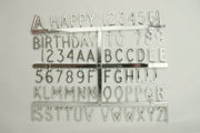 Letter & Numeral Set, silver - Cafe Supply