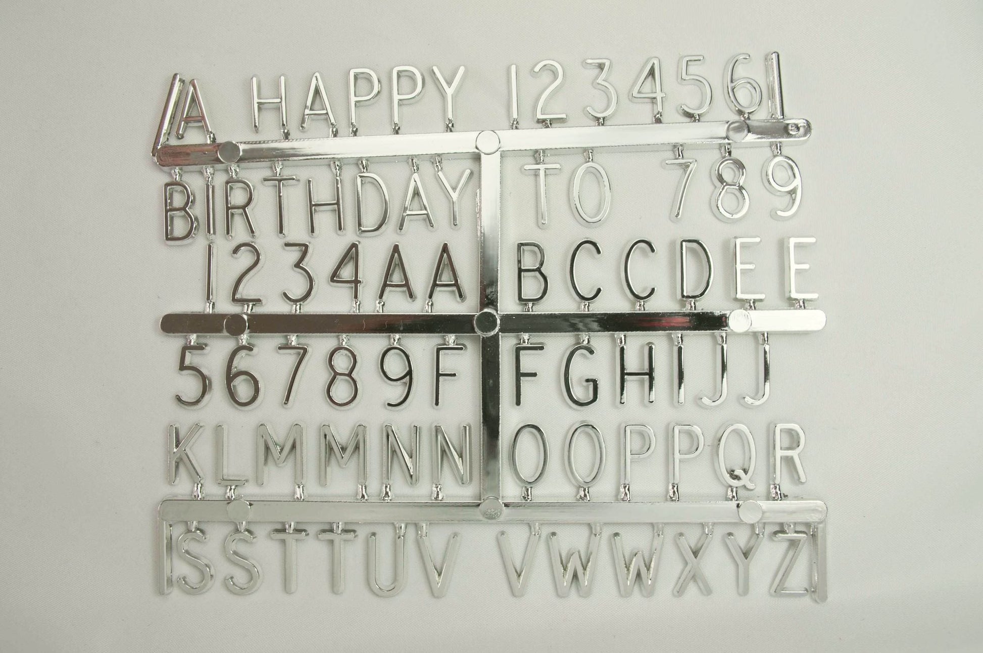 Letter & Numeral Set, silver - Cafe Supply