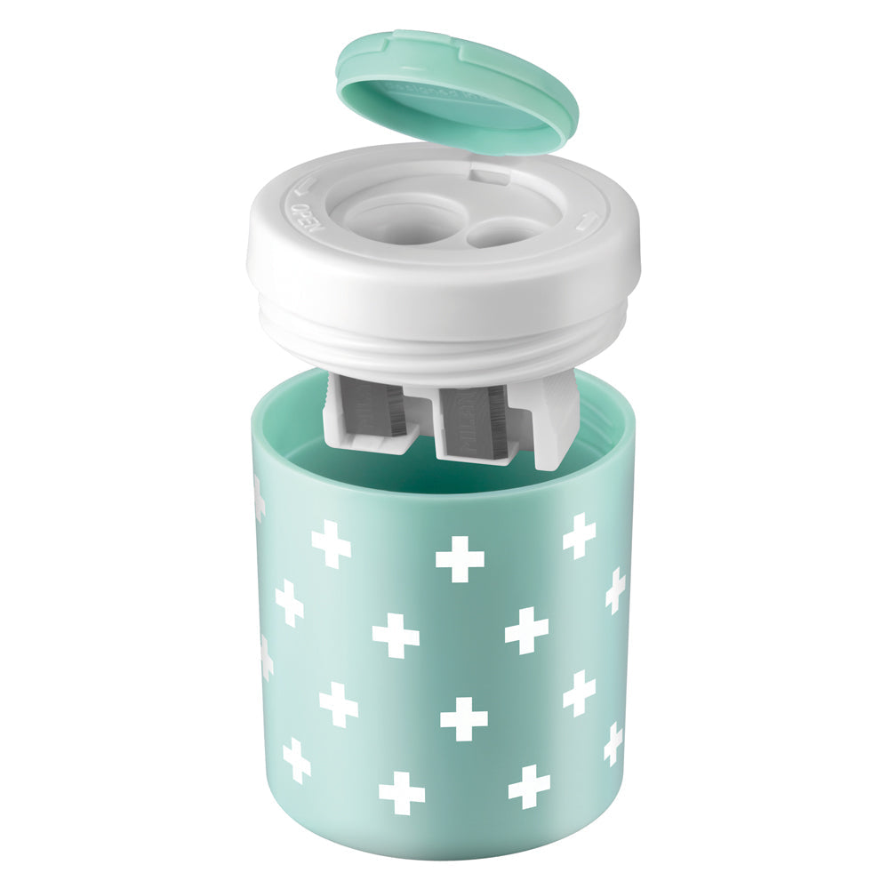 Milan Antibacterial 2 Hole Pencil Sharpener Hangsell Turquoise - Cafe Supply