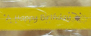 Cake Band Happy Birthday Yellow/Gold 63mm (1m) - Cafe Supply