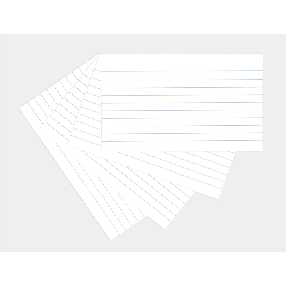 Silvine Record Cards 5x3 Ruled White - Cafe Supply