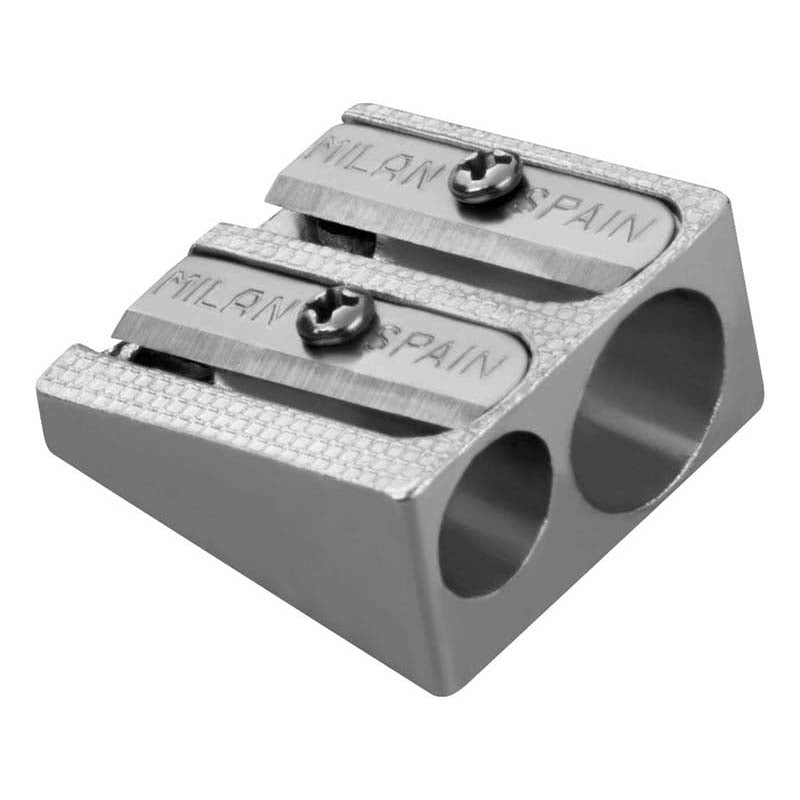 Milan Pencil Sharpener Aluminium Double Hole - Cafe Supply