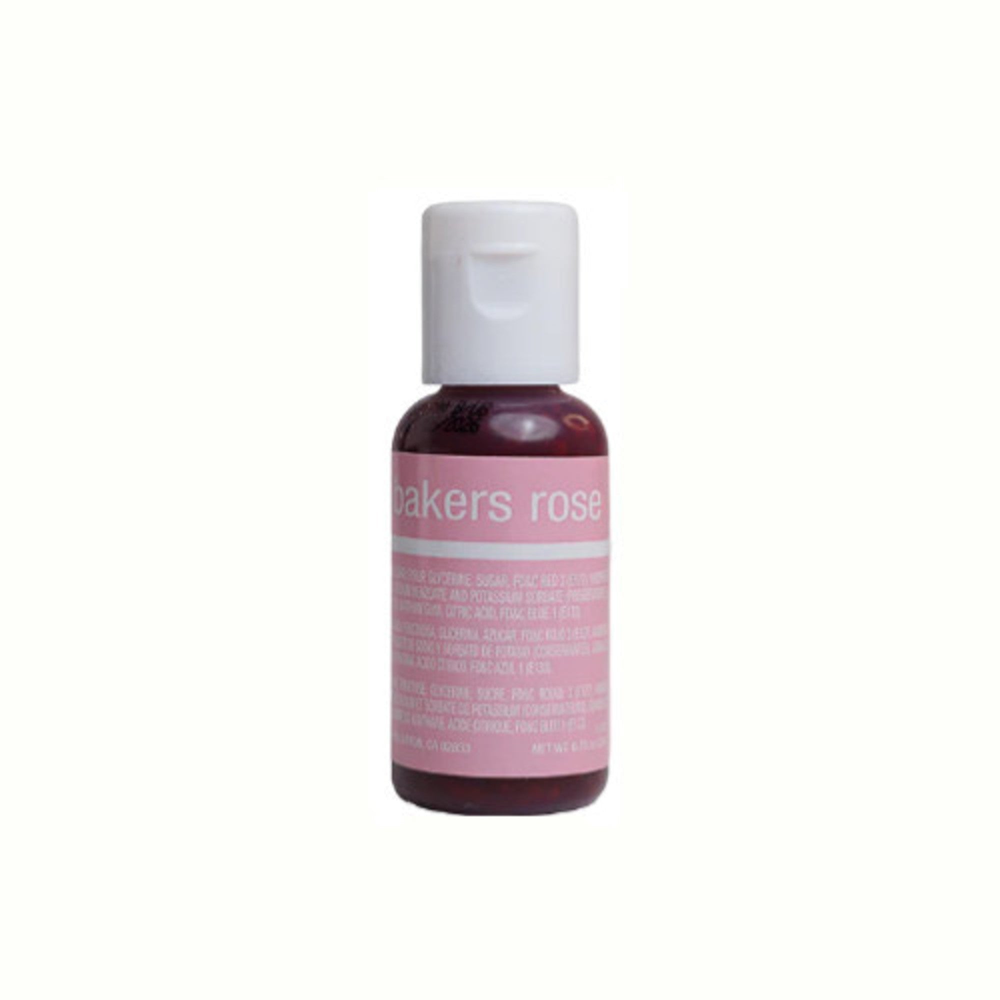Chefmaster Liqua Gel Bakers Rose .70oz Bottle - SOLD OUT - Cafe Supply