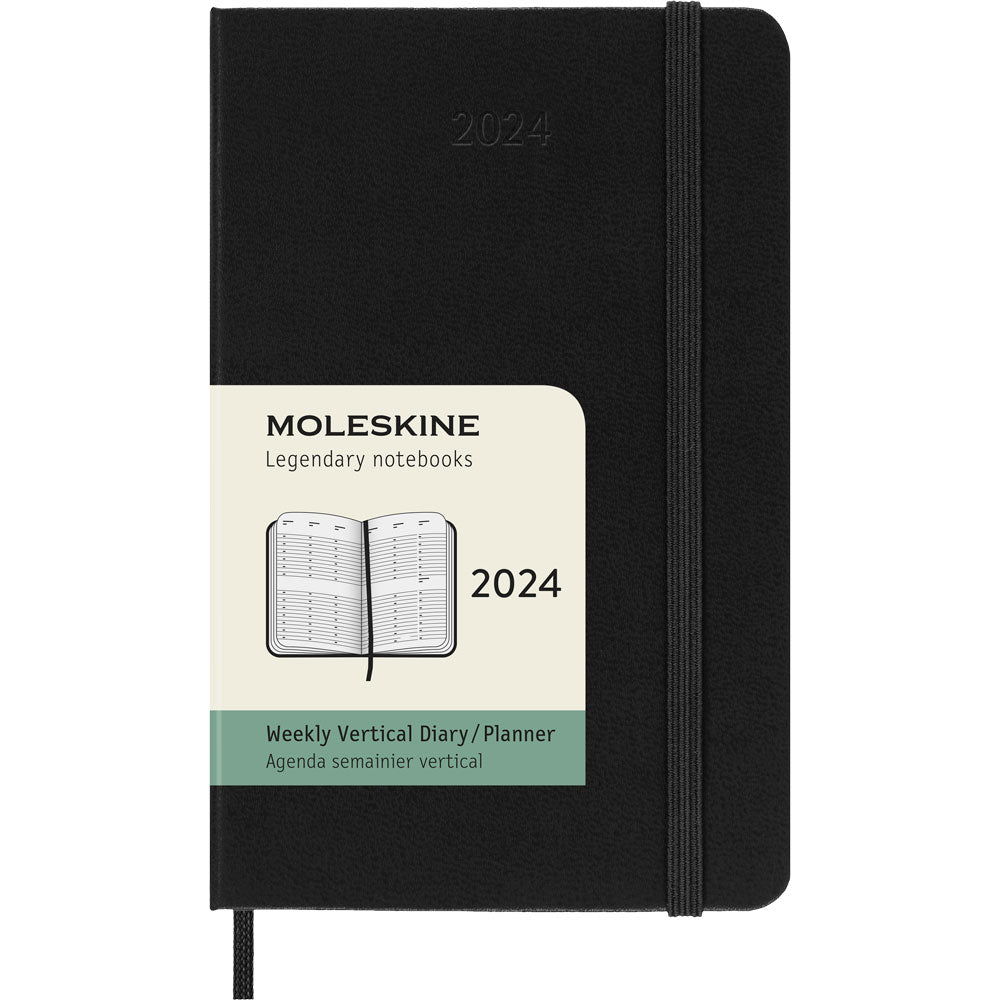 Moleskine Diary 12 Month Weekly Vertical HC Pocket Black