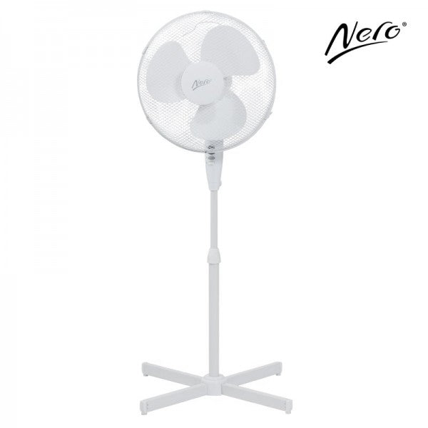 Nero 40cm White Pedestal Fan - Cafe Supply